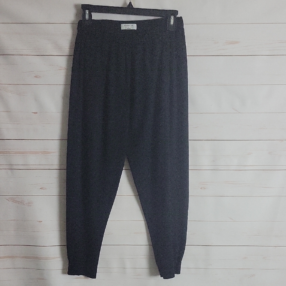Babaton Aritzia Black Elastic Waist And Ankle Pants With Pockets Small